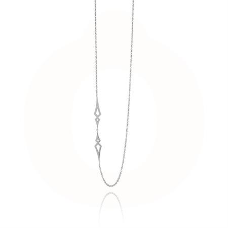 Wille Jewellery - Direction halskæde i matteret sølv DN141-SL